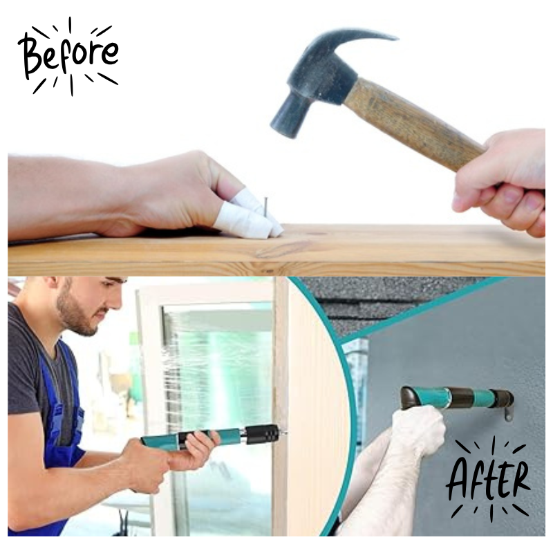 PowerNail Pro: Cloueur Manuel pour Mur en Béton – Silencieux et Pratique