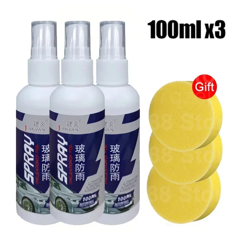Water Repellent 100ml Spray Anti Rain Coating For Car Glass Hydrophobic Liquid Windshield Mirror Mask Auto Polish Kit