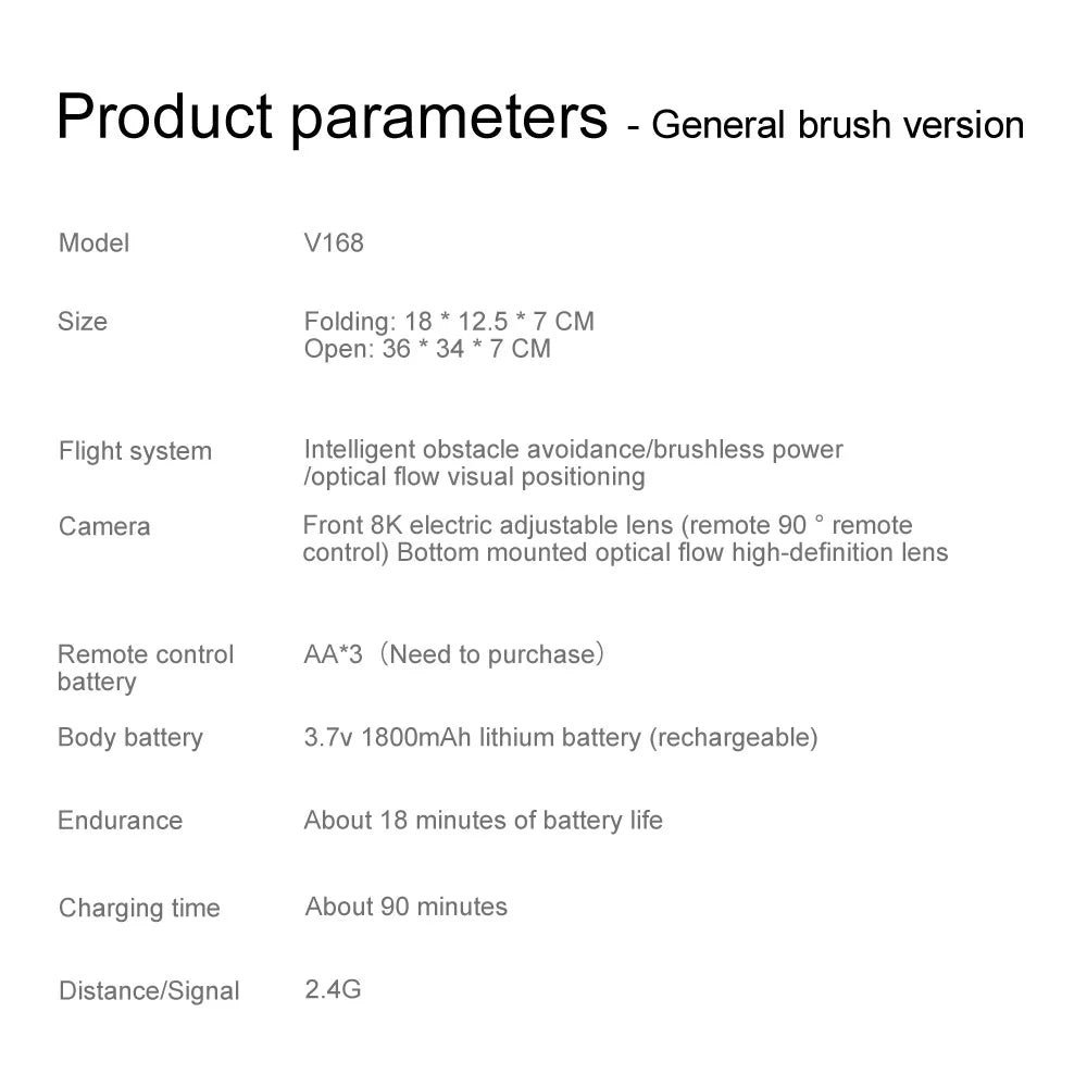 V168 Profesional 8K Drones with Camera 5G Wifi Brushless Motor RC Quadcopter Obstacle Avoidance GPS Positioning FPV Dron Toys