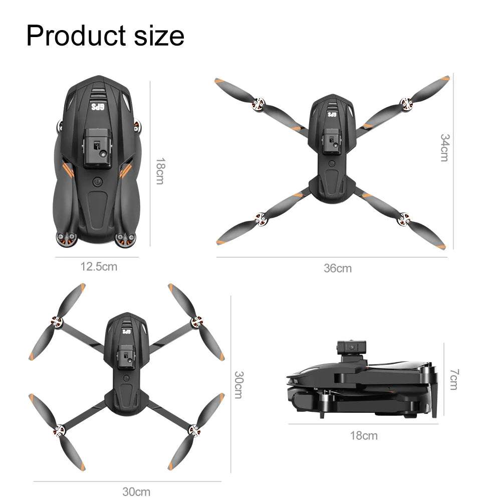 V168 Profesional 8K Drones with Camera 5G Wifi Brushless Motor RC Quadcopter Obstacle Avoidance GPS Positioning FPV Dron Toys