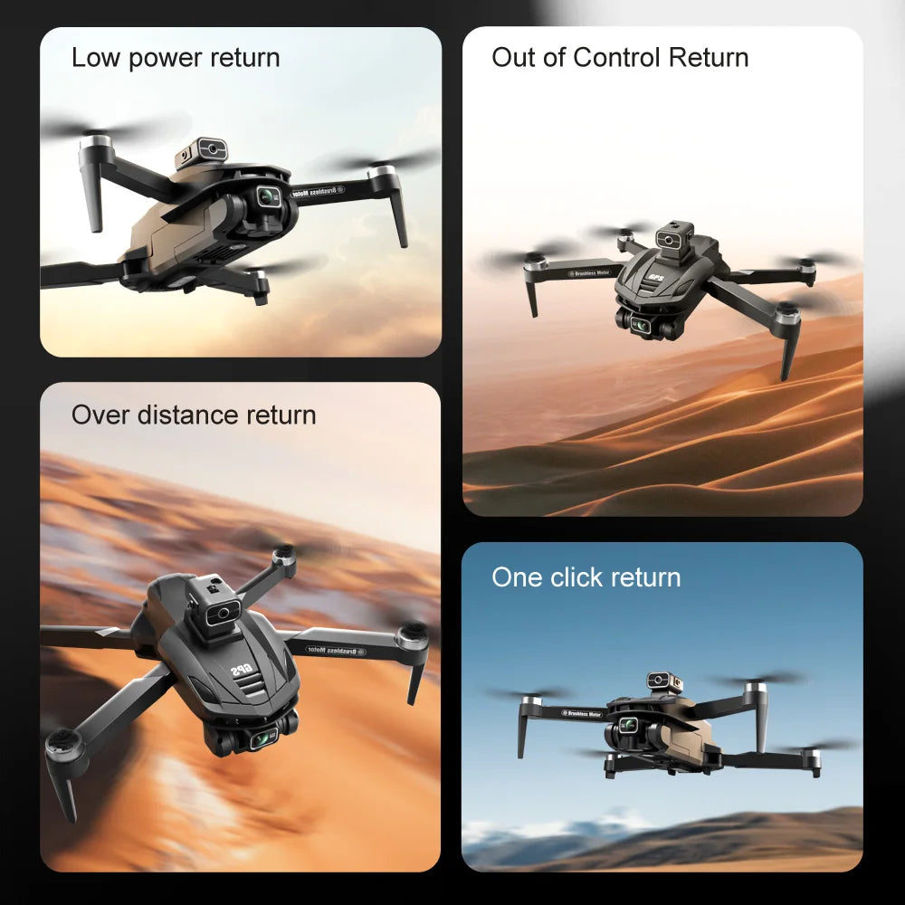 V168 Profesional 8K Drones with Camera 5G Wifi Brushless Motor RC Quadcopter Obstacle Avoidance GPS Positioning FPV Dron Toys