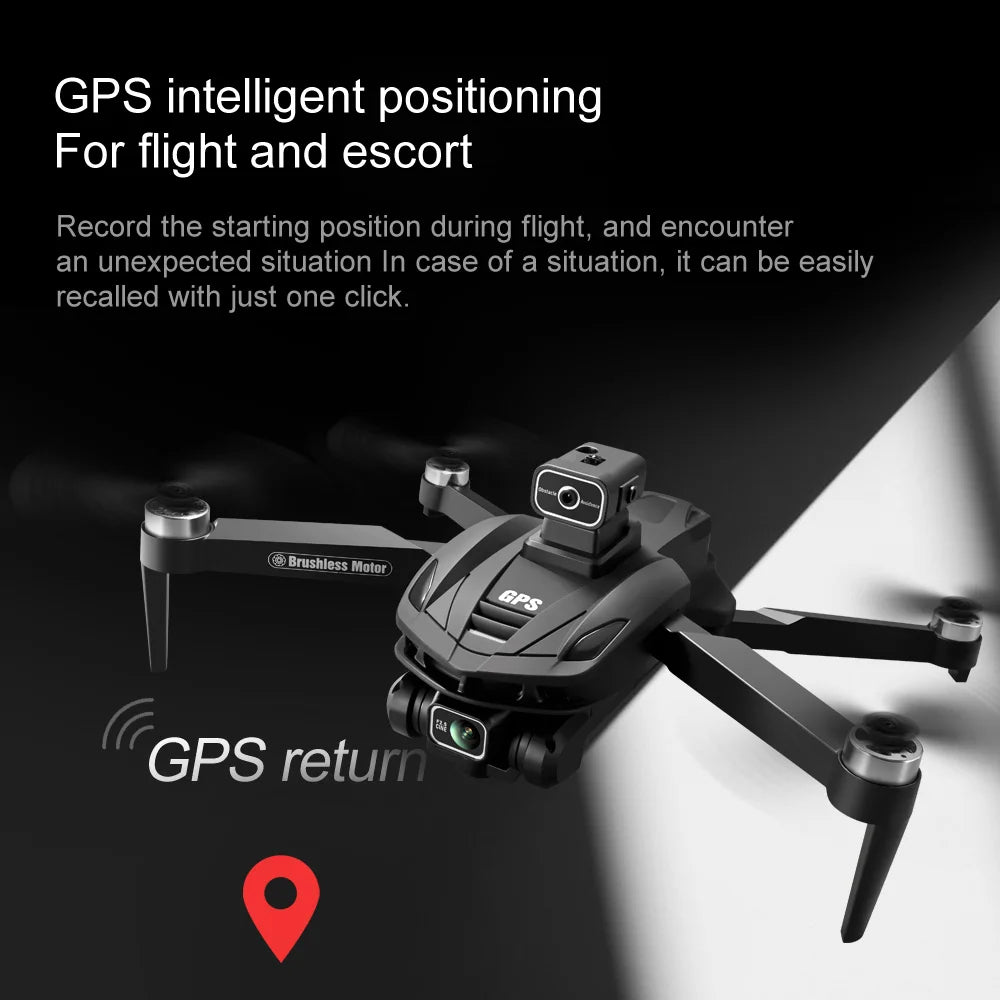 V168 Profesional 8K Drones with Camera 5G Wifi Brushless Motor RC Quadcopter Obstacle Avoidance GPS Positioning FPV Dron Toys