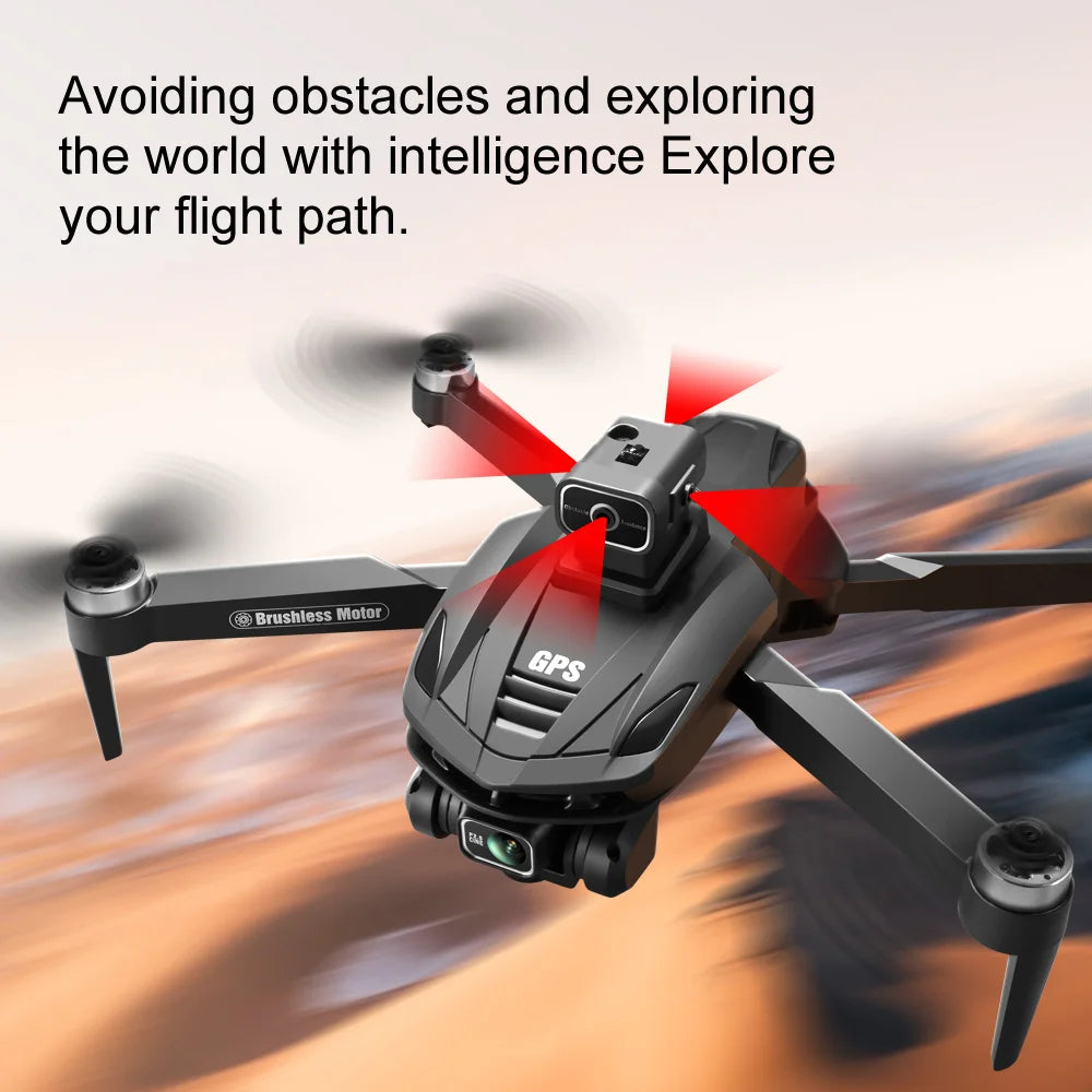 V168 Profesional 8K Drones with Camera 5G Wifi Brushless Motor RC Quadcopter Obstacle Avoidance GPS Positioning FPV Dron Toys