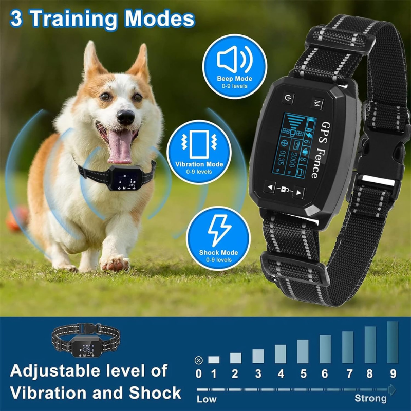 Wireless GPS Dog Fence Collar – Safe Freedom for Your Pet