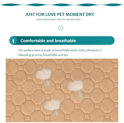 Dog Pee Pad Blanket Reusable Absorbent Diaper Washable Puppy Training Pad Pet Bed Urine Mat for Pet Car Seat Cover Pet Supplies