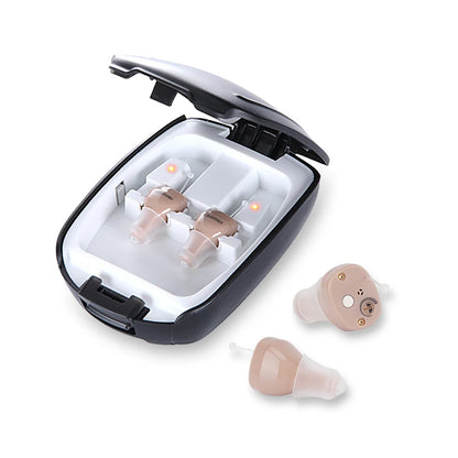 CIC C200 Mini Digital Hearing Aid Rechargeable Sound Amplifiers Wireless Ear Aids for the elderly Adjustable hearing aid